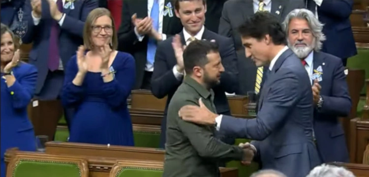 Niebywały skandal w Kanadzie. Zełenski i Trudeau oklaskiwali weterana nazistowskiej SS Galizien