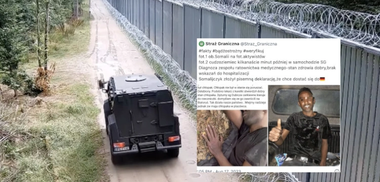 Aktywiści alarmowali o umierającym migrancie. Cudownie wyzdrowiał na widok Straży Granicznej