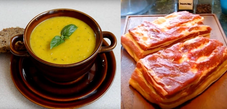 Kto nie lubi na boczku? Krem z cukinii z wędzonym boczkiem