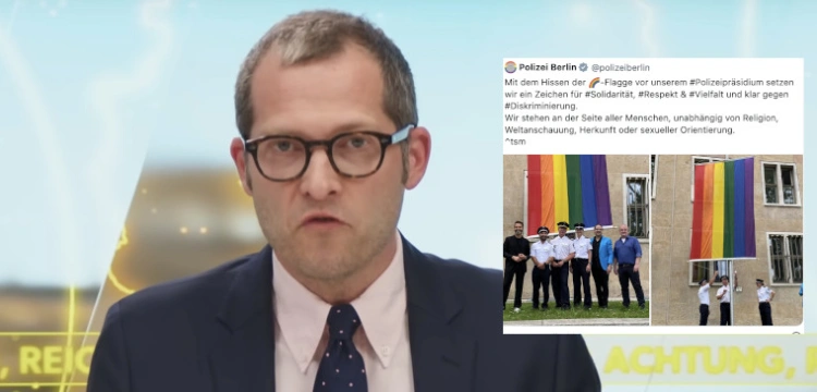 „Kiedyś wieszali swastyki, teraz tęczowe flagi”. B. nacz. „Bilda” ostro o ideologicznych działaniach niemieckiej policji