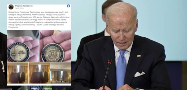 Biden pojawił się na spotkaniu B9… ze śladem popiołu na czole. Prezydent USA modlił się dziś o pokój na świecie