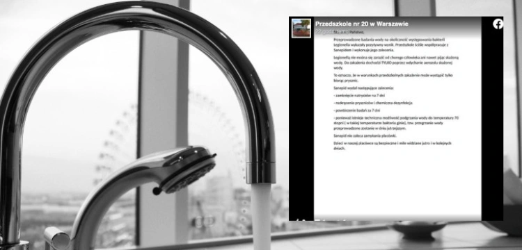 Legionella w warszawskim przedszkolu. „Placówka pozostaje otwarta”