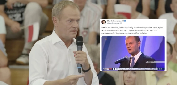 „Zero wstydu”. Tusk życzy żołnierzom „lojalnego nadzoru cywilnego”. Jak sam nadzorował armię?