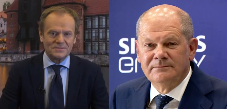 Tusk własną piersią zasłania Scholza