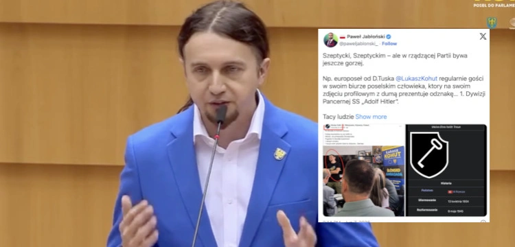 Obrona banderyzmu to nie wszystko. Jabłoński o szokującym gościu europosła KO