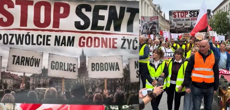 „Nie pozwolimy zamknąć targowisk”. Ogromy protest przed Sejmem przeciwko SENT