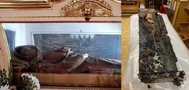 [Zdjęcia] Włochy. W Palermo spłonęły relikwie bł. Mateusza z Agrigento