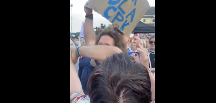 Wyborcy Tuska zaatakowali zwolenników CPK [Wideo]