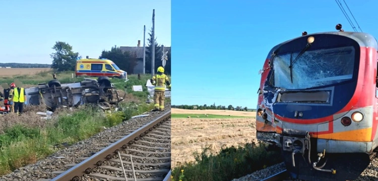 Tragedia w Gronówku: Kamper wjechał pod pociąg, jedna osoba nie żyje