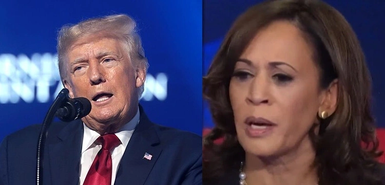 Donald Trump ucieka Kamali Harris