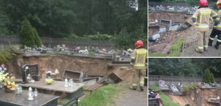 Trzebinia. W wyniku zapadnięcia się ziemi zniszczonych zostało kilkadziesiąt grobów