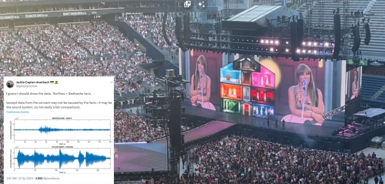 Fani Taylor Swift wygenerowali podczas koncertu aktywność sejsmiczną