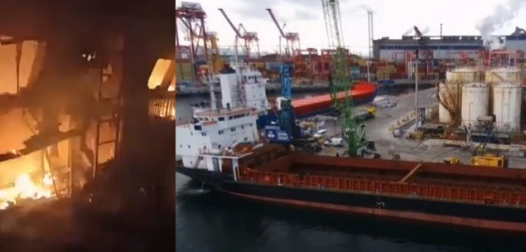 Chersoń. Rosjanie zniszczyli rakietą turecki statek towarowy [Wideo]