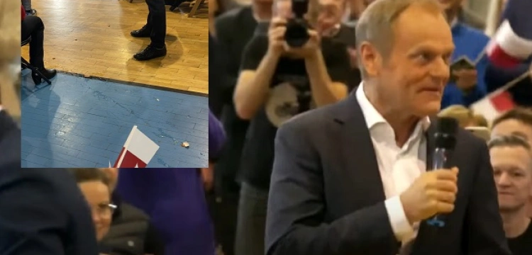 Biała Podlaska. Tusk obrzucony jajkami