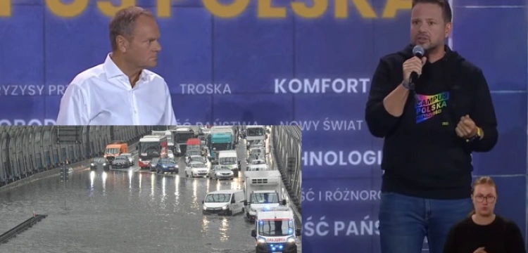 Warszawa tonie, a Trzaskowski na protestach antyrządowych w… Olsztynie