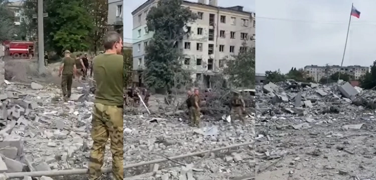 Ukraina. Potężny atak na rosyjską bazę w Lisiczańsku. Nie żyje ok. 100 najemników [Wideo]