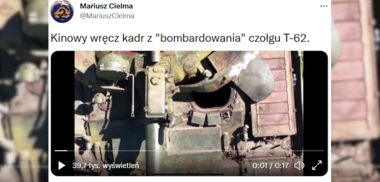 Ależ celność! Bombą z drona wprost do rosyjskiego czołgu [WIDEO]