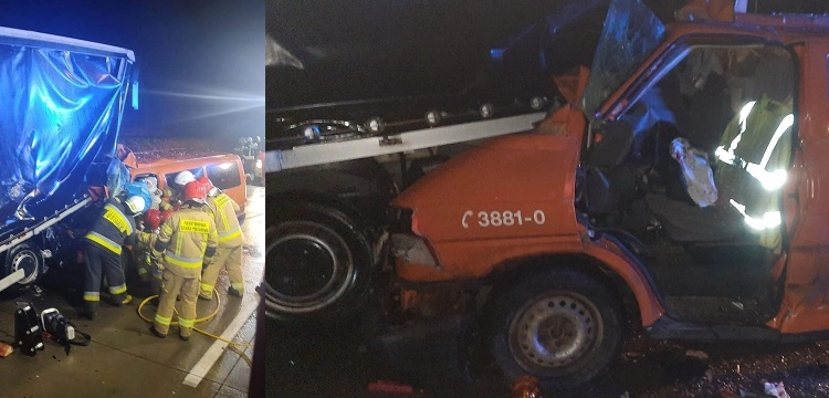 Tragedia na A4. W zderzeniu trzech busów zginęła jedna osoba, są ciężko ranni