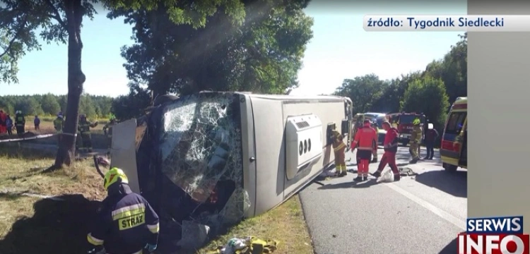 Wypadek białoruskiego autokaru na Mazowszu