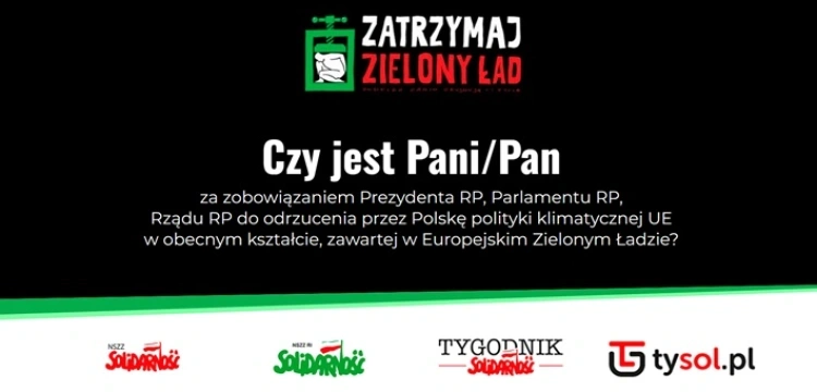 Władzom Gdańska przeszkadza baner krytykujący „Zielony Ład” - to kolejna próba uciszania Solidaności?