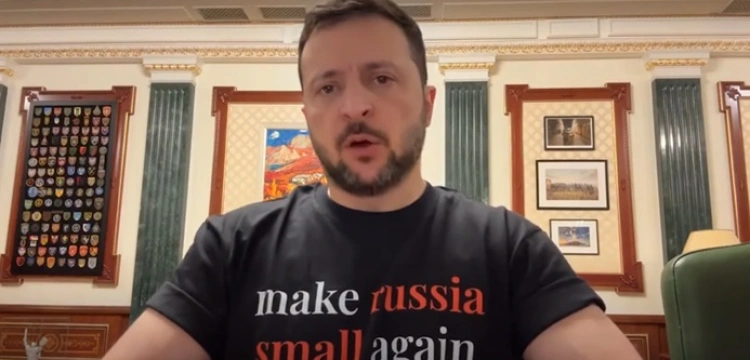 Hasłem „make russia small again” Zełenski wywołał wściekłość na Kremlu